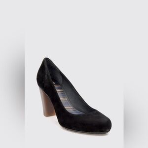 Camper Ariadna Pump Nubuck Leather Round Toe Chunky Heel Women 39 Black Pinup